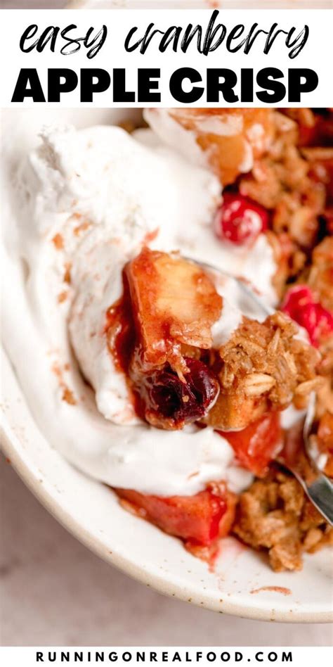 Easy Gluten Free Apple Cranberry Crisp Running On Real Food