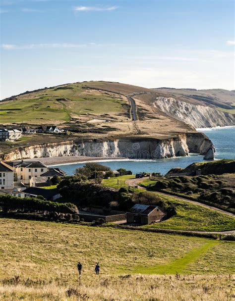 Freshwater Bay - Isle of Wight UK Stock Photo - Image of sunshine ...