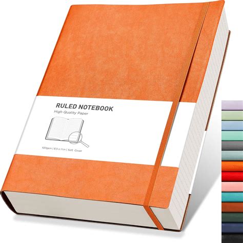 RETTACY A4 Lined Notebook College Ruled Thick Journal Extra Large