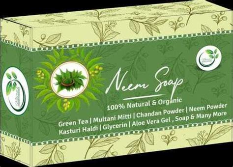 100 Natural Organic Green Solid Neem Soap For Bathing At 5000 00 INR