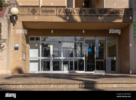 Palma de Mallorca, Spain; december 15 2022: Main facade of the Faculty of Sciences of the ...