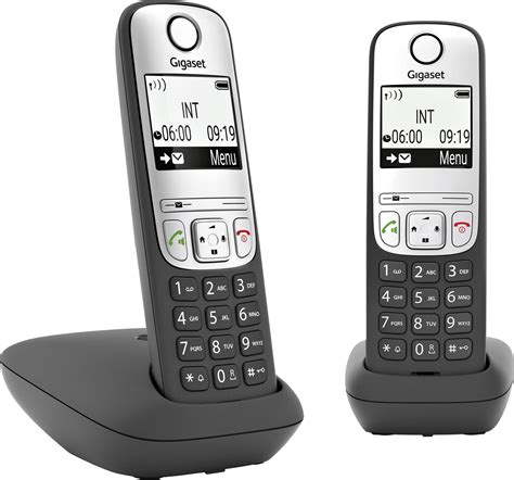 Gigaset A Duo Dect Cordless Analogue Hands Free Base Redial Black