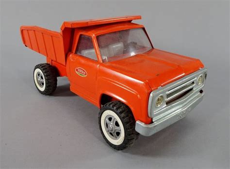 S Vintage Orange Tonka Dump Truck Pressed Steel Construction