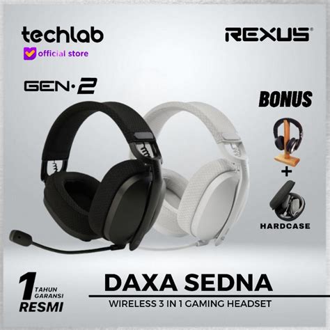 Jual Rexus Daxa Sedna Wireless Gaming Headset 3in1 Connection Garansi