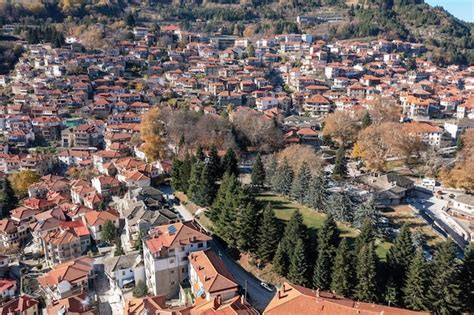 Village De Metsovo Pire Gr Ce Vue A Rienne Par Drone De La Maison