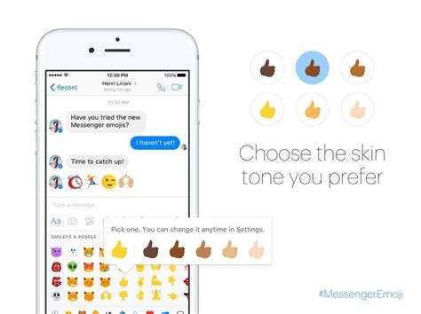 Facebook Messenger adds diverse emojis including icons for professional ...