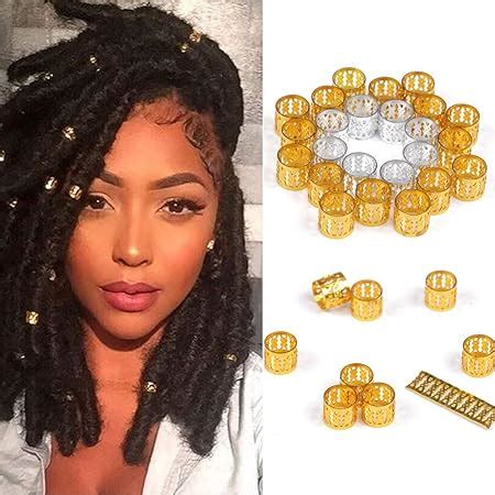 Amazon Flosius 100 PCS Iron Dreadlock Beads Metal Hair Jewelry