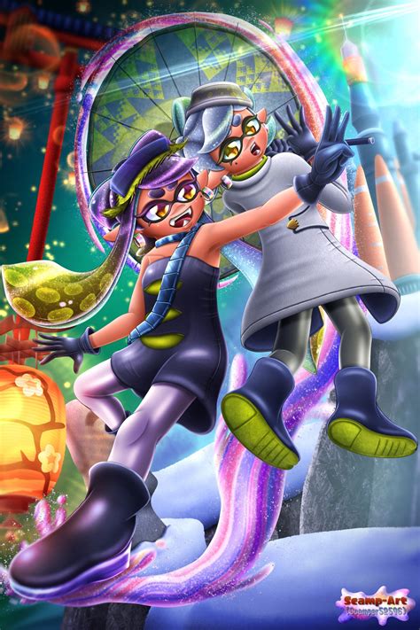 Callie And Marie Squid Sisters Splatoon 3 Nintendo Art Digital Art Metal