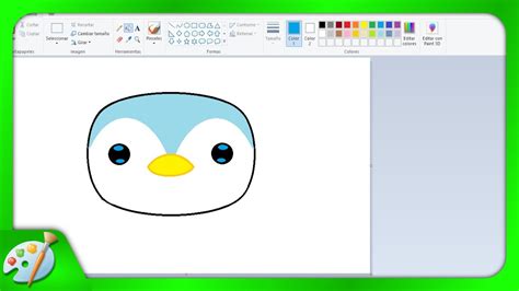 Dibujos en Paint 120 Cómo Dibujar Un Pingüino YouTube