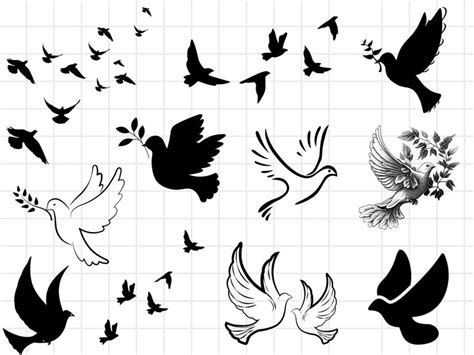 Dove Svg Bundle Dove Png Bundle Dove Clipart Pigeon Svg Cut Files