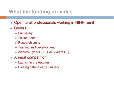 Ppt Nihr Fellowship Scheme Powerpoint Presentation Free Download