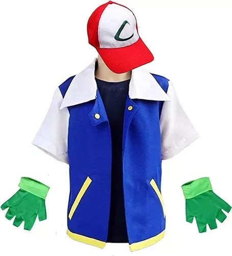 Disfrazcosplay Ash Ketchum Pokemon Niños Y Adulto Unisex Meses Sin Interés