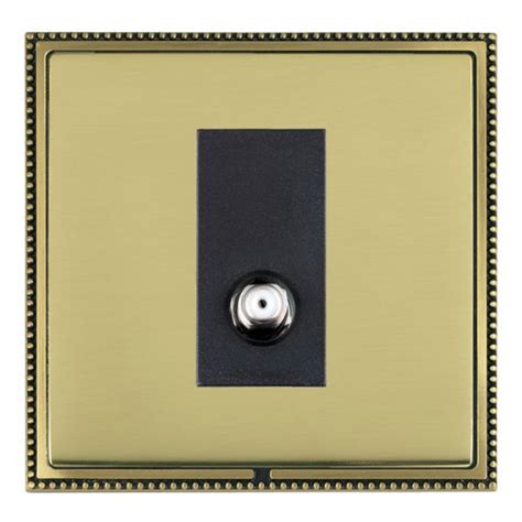 Hamilton Linea Perlina Cfx Antique Brass Framepolished Brass Plate 1 Gang Isolated Satellite