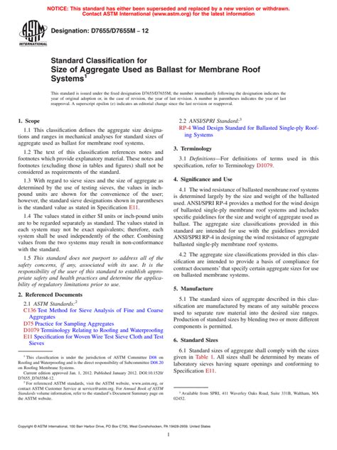 Astm D D M Standard Classification For Size Of Aggregate