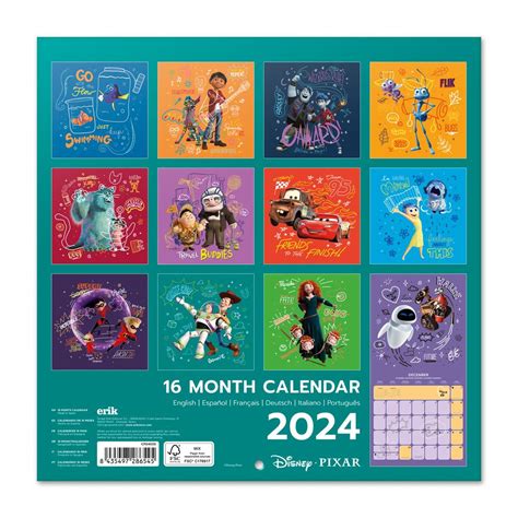 DISNEY PIXAR - Wall Calendar 2023/2024 : ShopForGeek.com: Calendar ...