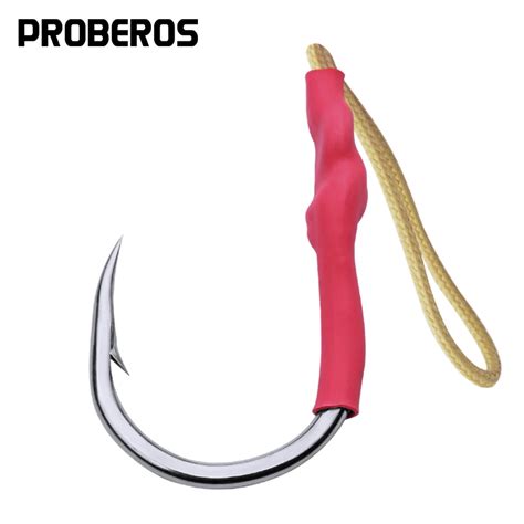 Proberos Stainless Steel Jig Hook Pc Assist Bait Fishing