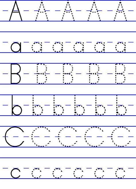 Pre K Worksheets Alphabet Tracing