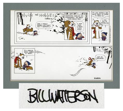 Sell Calvin Hobbes Bill Watterson Autograph At Nate D Sanders Auctions