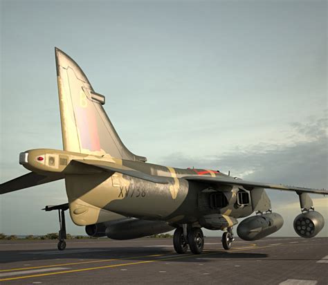 Hawker Siddeley Harrier Modelo 3d Avión On Hum3d