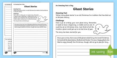 Ghost Stories Writing Worksheet Worksheet Teacher Made