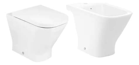 Combo Roca The Gap Ba O Inodoro Corto Asiento Bidet