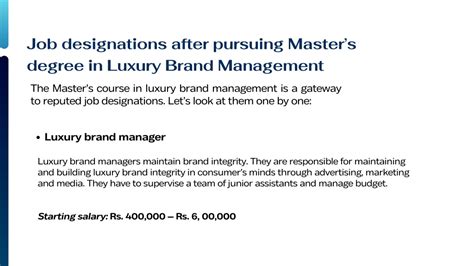 PPT Masters In Luxury Brand Management In India PowerPoint