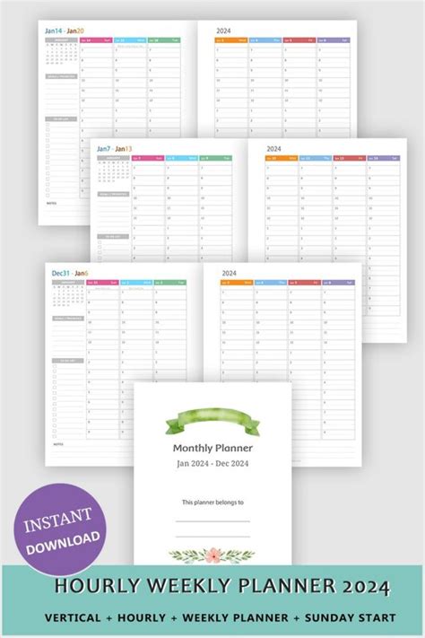 Weekly Planner Printable Weekly Agenda Template Weekly