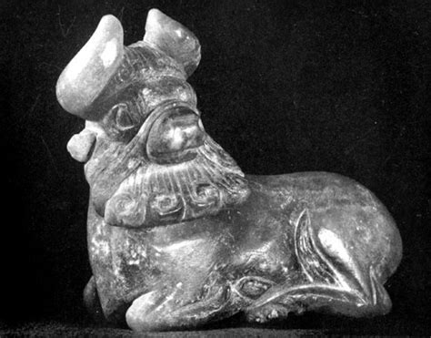 Bearded Cow Made In Argonite Provenience Khafaje Early Dynastic Ca 2400