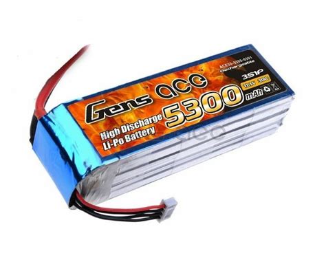 Gens Ace 5300mAh Lipo Battery Pack XT60 Plug At 4155 Battery Pack