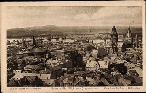 Ansichtskarte Postkarte Mainz Am Rhein Blick Vom Stephansturm