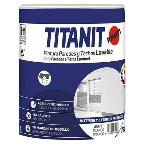 Titan Pintura Para Paredes Titanit Blanco Ml Mate Bauhaus