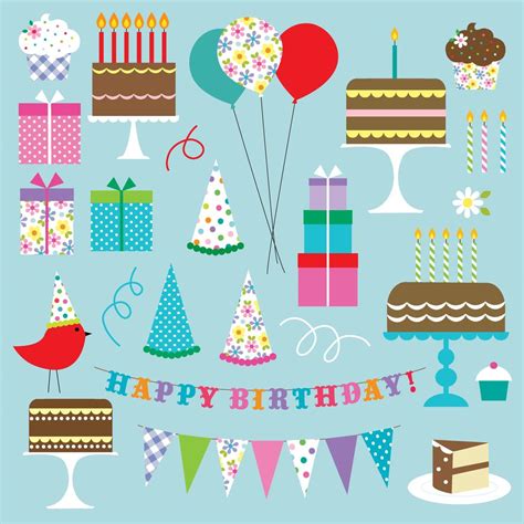 birthday party clipart 335221 Vector Art at Vecteezy