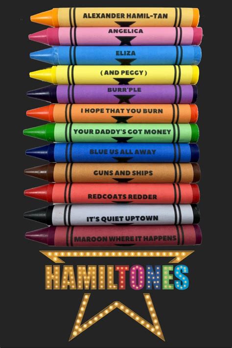 Broadway Crayons Hamilton Edition In Love Definitely A School Supply Must Hamilton