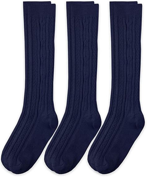 Jefferies Socks Calcetines altos hasta la rodilla para niñas grandes