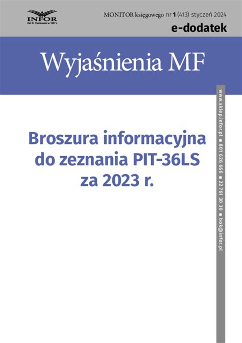 Broszura Informacyjna Do Zeznania Pit Za R Inforlex Freemium