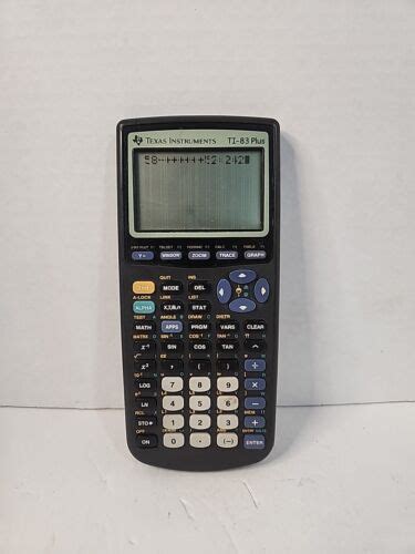 Texas Instruments TI 83 Plus Graphing Calculator Black For Parts Or