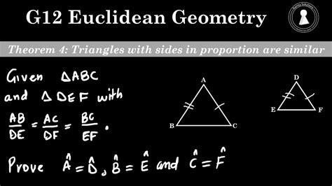 Grade Euclidean Geometry Theorem Proving Triangles With Sides