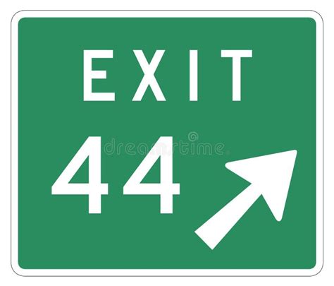 United States Mutcd Exit Sign With Number Stock Illustration