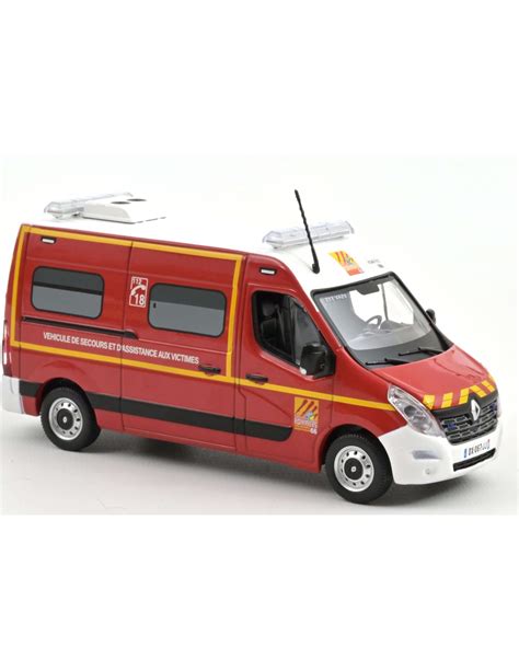 Voiture Miniature Renault Master Pompiers Vsav Norev