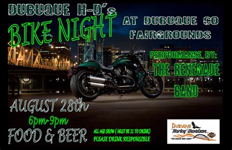 Aug Bike Night Flyer Dubuque County Fair Association