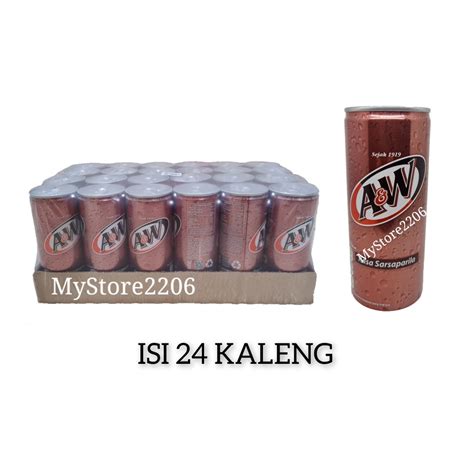 Jual Minuman Kaleng Soda Soft Drink Sarsaparila Merek A W Aw