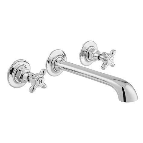 Booth Co Axbridge Cross Wall Mounted Basin Tap Sanctuary Bathrooms