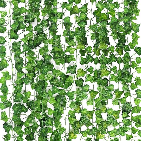 Tekdeals 84ft 12 Strands Of Artificial Ivy Leaves Vine Garland Flowers