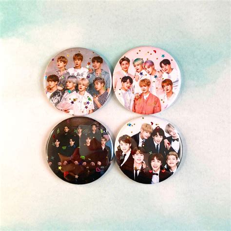 Bts Merch Kpop Pins Bts Pins Bangtan Boys Kpop Pinback Etsy