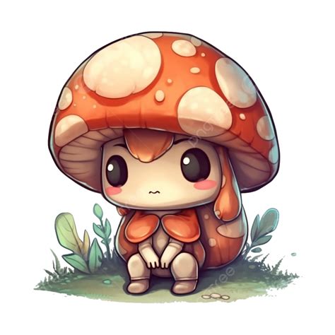 Aesthetic Chibi Cute Mushroom Drawing Reduced Th