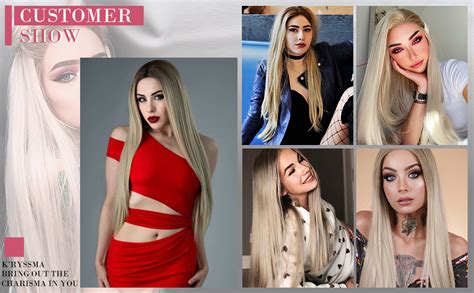 Amazon K Ryssma Fashion Ombre Blonde Glueless Lace Front Wigs