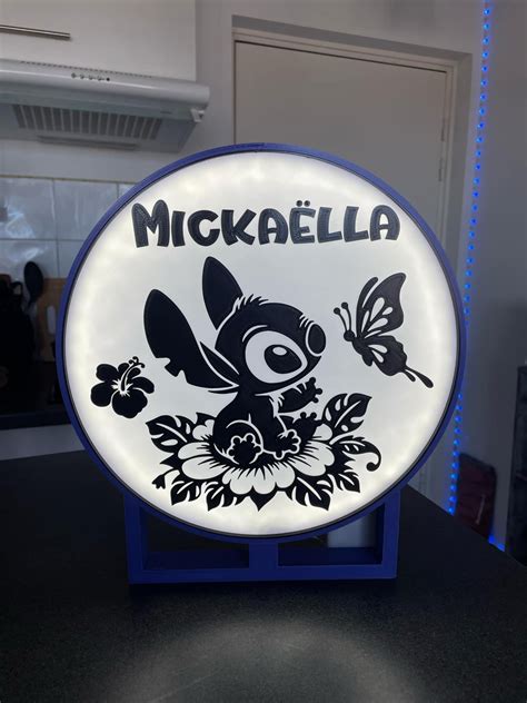 STL file LAMPE BOX / BOITE LUMINEUSE Prénom Mickaëlla 📦 ・3D printer