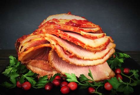 Oven Roasted Cranberry Dijon Glazed Ham Recipe Review By The Hungry