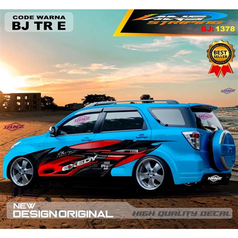 Jual STIKER STRIPING MOBIL TERIOS TERMURAH DECAL STIEKR MOBIL AVANZA