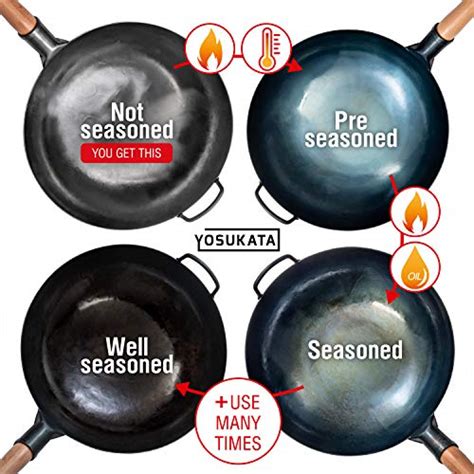 Yosukata Silver Round Bottom Wok Pan Woks And Stir Fry Pans